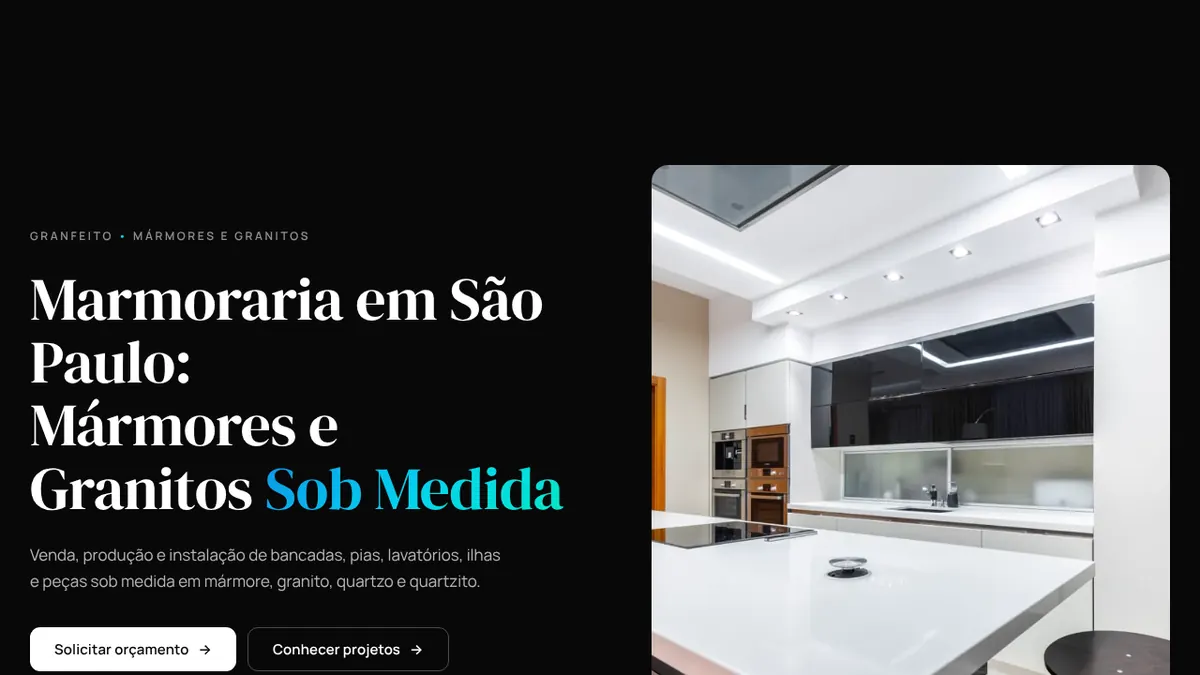 Site Granfeito: Marmoraria, Zona Sul de SP